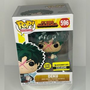 FUNKO MY HERO ACADEMIA DEKU ENTERTAINMENT EARTH EXCLUSIVE GLOW POP